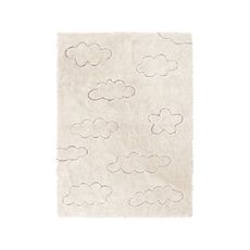 Krémový prateľný ručne tkaný bavlnený detský koberec 120x160 cm Clouds – Lorena Canals