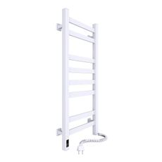 Kúpeľňový rebríkový radiátor s termostatom AVANGARD 251W/230V 80,6 cm IP44 biely, pravostranné prevedenie