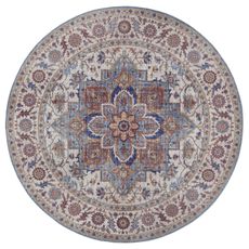 Nouristan Kusový koberec Asmar 104002 Cyan / Blue kruh - 160x160 (priemer) kruh cm