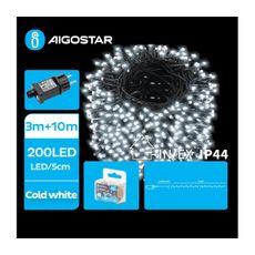 Aigostar - LED Vonkajšia vianočná reťaz 200xLED/8 funkcií 13m IP44 studená biela