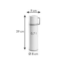 Termoska s hrnčekom CONSTANT CREAM 0,7 l, nerez