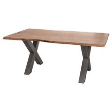 Estila Masívny jedálenský stôl Live Edge 180cm