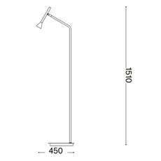 Ideal Lux - LED Stojacia lampa DIESIS LED/4,5W/230V CRI 95 čierna