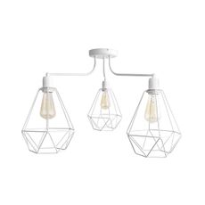 Luster KARO 3xE27/15W/230V biela