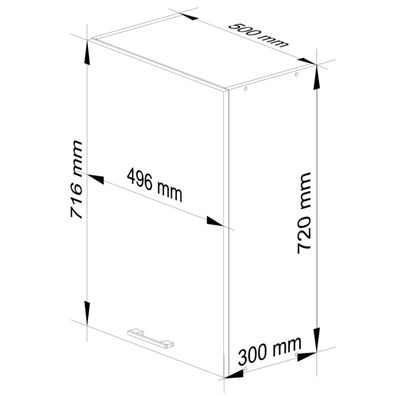 Kuchynská skrinka OLIVIA W50 H720 - biela/biely lesk