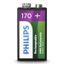 Philips 9VB1A17/10 - Nabíjacie batérie MULTILIFE NiMH/9V/170 mAh
