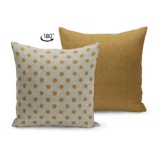 Vankúš s výplňou Kate Louise Dotty Yellow, 43 x 43 cm
