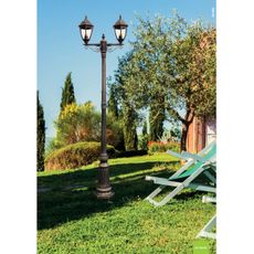 Redo 9609 - Vonkajšia lampa SEVILLA 2xE27/42W/230V IP44 zlatá/patina