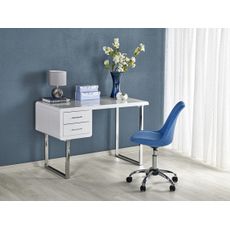 HALMAR B-30 pc stolík biely lesk / oceľ
