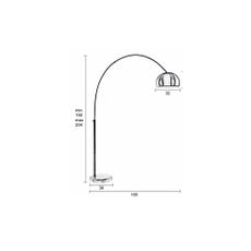 Stojacia lampa White Label Metal Bow