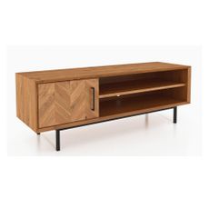 TV stolík z dubového dreva v prírodnej farbe 144x50 cm Abies - The Beds