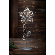 Stojacia LED svietiaca dekorácia Markslöjd Hagaberg Silver
