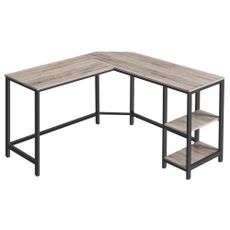 Boxxx ROHOVÝ PÍSACÍ STÔL, čierna, sivý dub, 138/138/76 cm