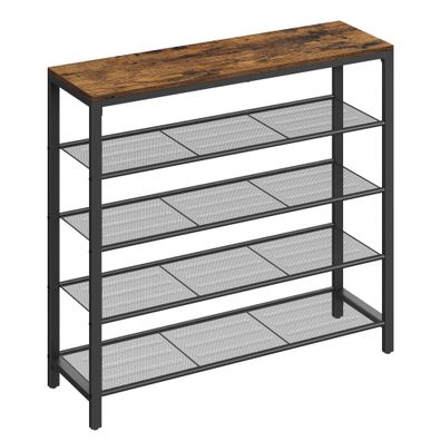 Boxxx REGÁL NA TOPÁNKY, hnedá, čierna, 100/92,5/30 cm