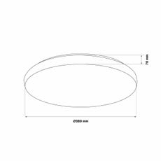LED Stmievateľné kúpeľňové svietidlo PIRIUS LED/48W/230V 3000-6000K IP44 + DO