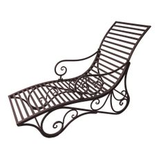 Tmavohnedé kovové záhradné ležadlo Kuwa – Garden Pleasure