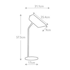 Elstead QUINTO-TL-WAB - Stolná lampa QUINTO 1xE27/8W/230V biela