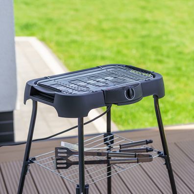 NABBI NB-E001 2000 W záhradný elektrický gril čierna / strieborná