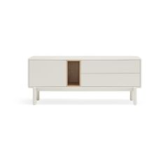 Biely TV stolík 140x56x40 cm Corvo – Teulat
