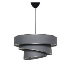 Závesné svietidlo v antracitovo-striebornej farbe s textilným tienidlom ø 40 cm Couper – Opviq lights