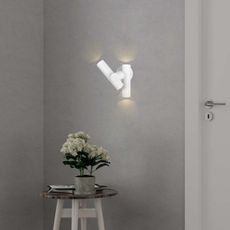 LED Vonkajšie nástenné bodové svietidlo 2xLED/3W/230V 3000K IP44 biela