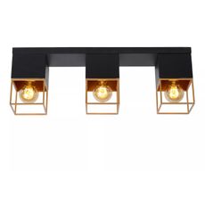 Lucide 21120/03/30 - Stropné svietidlo RIXT 3xE27/40W/230V čierna