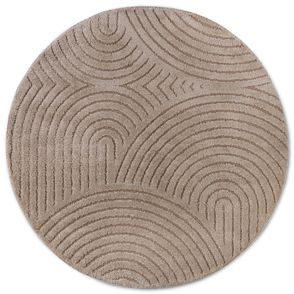 ELLE Decoration koberce Kusový koberec New York 106204 Taupe kruh - 200x200 (priemer) kruh cm