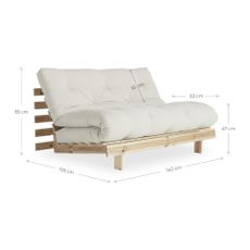 Tmavosivá rozkladacia pohovka 140 cm Roots – Karup Design