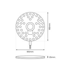 LED Magnetický modul LED/20W/230V pr. 16,5 cm 4000K
