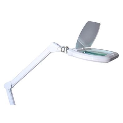 LED Stmievateľná stolná lampa s lupou LED/12W/230V biela
