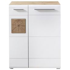 Voleo SKRINKA NA TOPÁNKY, biela, farba duba, 80/101/37 cm