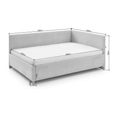 Béžová rohová detská posteľ s úložným priestorom 120x200 cm Cool – Meise Möbel