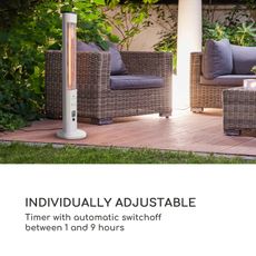 Blumfeldt Heat Guru Plus, vonkajší sálavý ohrievač, 1200 W, 3 nastavenia ohrevu, diaľkové ovládanie