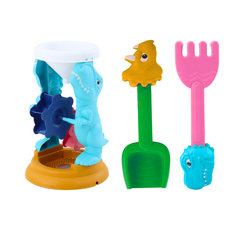 LEAN TOYS Súprava hračiek do piesku - mlyn, náradie, formičky – Dinosaury
