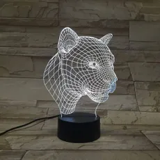 3Dmix 3DL-WD018 – 3D LED nočná lampa - Puma (Wood)