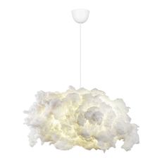 Biele závesné svietidlo s textilným tienidlom Serenity – Opviq lights