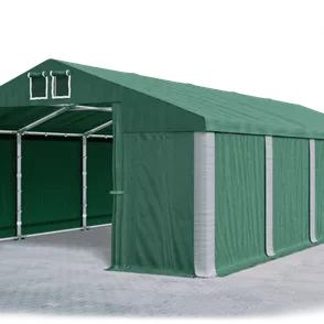 Garážový stan 5x6x3m strecha PVC 560g/m2 boky PVC 500g/m2 konštrukcia ZIMA Zelená Zelená Šedé