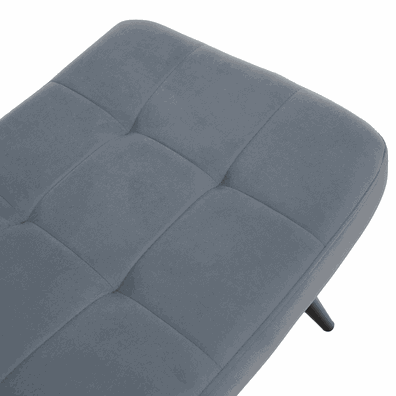 Kreslo s podnožou, sivá Velvet látka/čierna, HABEN