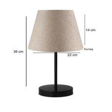 Stolná lampa AYD 1xE27/40W/230V béžová/čierna
