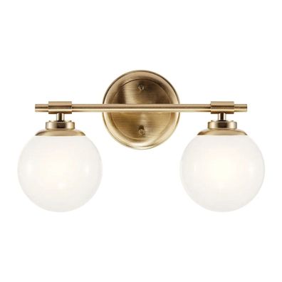 Kichler KL-BENNO2-CPZ - LED Kúpeľ. svietidlo BENNO 2xG9/3W/230V IP44 mosadz