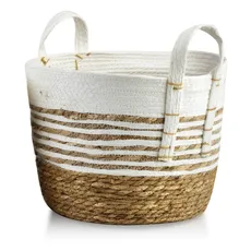 Mondex Úložný košík Bali XL 33x26 cm bielo-hnedý