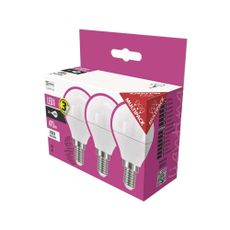 Súprava 3 LED žiaroviek EMOS Classic Mini Globe Neutral White, 5W E14