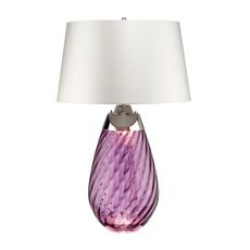 Elstead LENA-TL-L-PLUM-OWSS-LED Stol. lampa LENA 1xE27/40W/230V 74cm ružová/biela