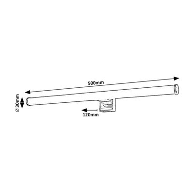 Rabalux 75038 - LED Kúpeľňové osvetlenie zrkadla NOUR LED/9W/230V IP44