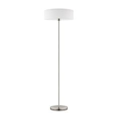 Eglo - LED  Stojacia lampa TUNJA 1xE27/60W/230V matný chróm/biela