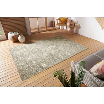 Hanse Home , Kusový koberec Cairo 105592 Luxor Black Cream – na von aj na doma, 160x235, béžová, chodba / predsieň