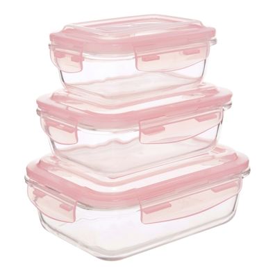 Sklenené dózy na potraviny 3 ks Freska – Premier Housewares
