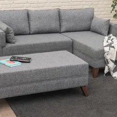 Hanah Home Rohová pohovka Bella šedá pravá