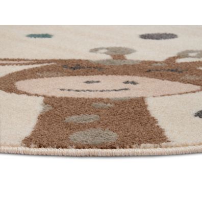 Hanse Home , Detský koberček Adventures 105968 Cream Brown Blue kruh, 100x100 (priemer) kruh, viacfarebná, detská izba