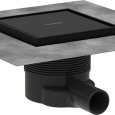 Podlahový vpust DN40 Hansgrohe RainDrain Brilliance 15 cm matná čierna nerez 56251670